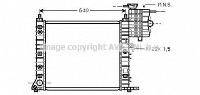 AVA QUALITY COOLING ms2216 -  Радиатор, охлаждение двигателя